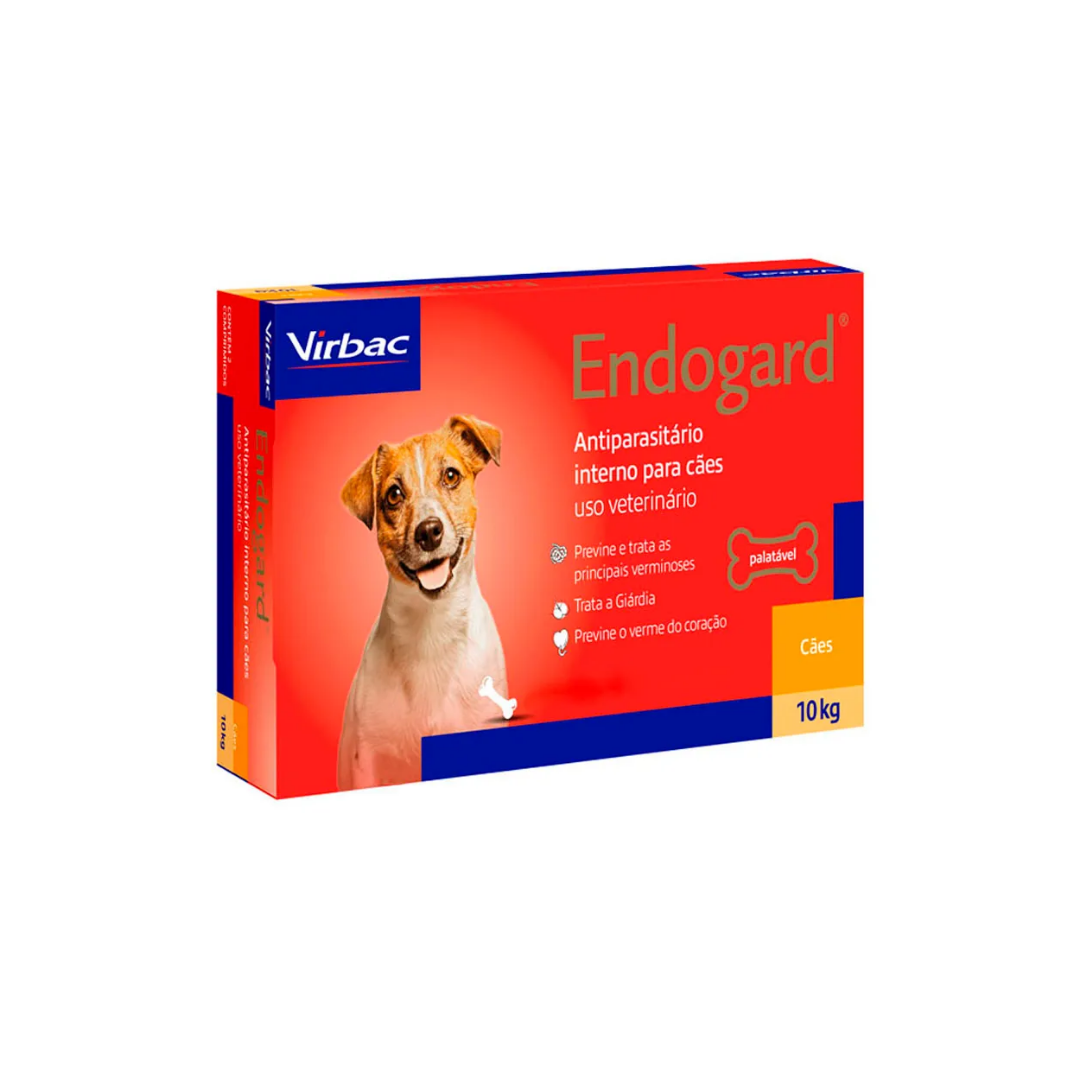 Endogard Vermifugo Cães 10Kg 2 Comprimidos