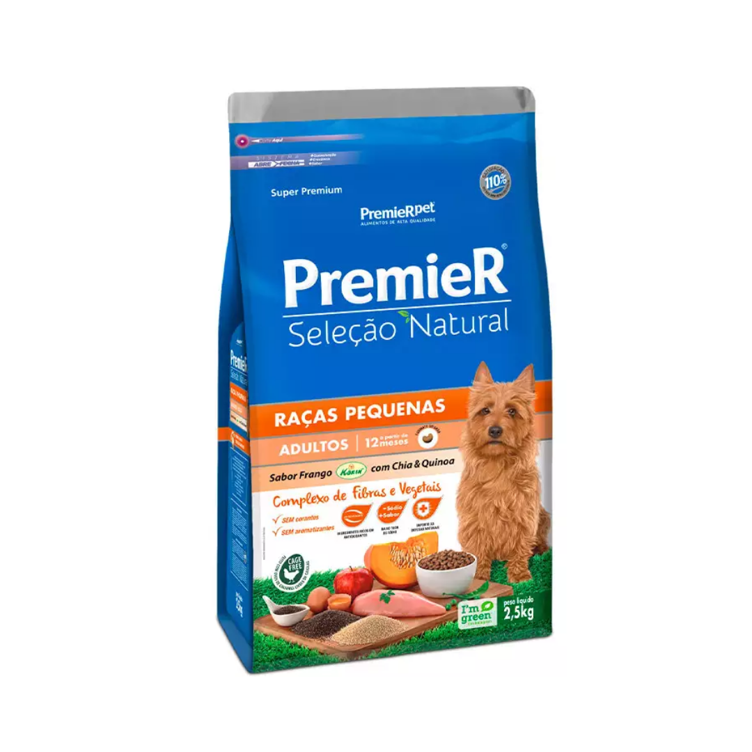 Premier Seleção Natural Adultos 2,5Kg Chia & Quinoa Frango