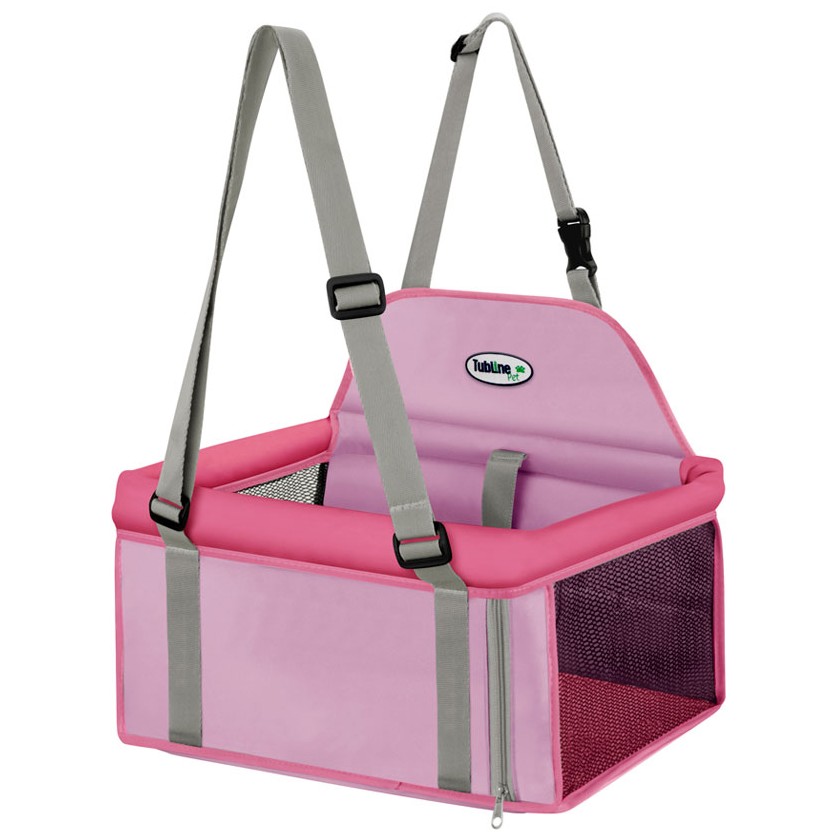 Assento Cadeira Carro Transpet Big Cães 15kg Rosa e Lilás