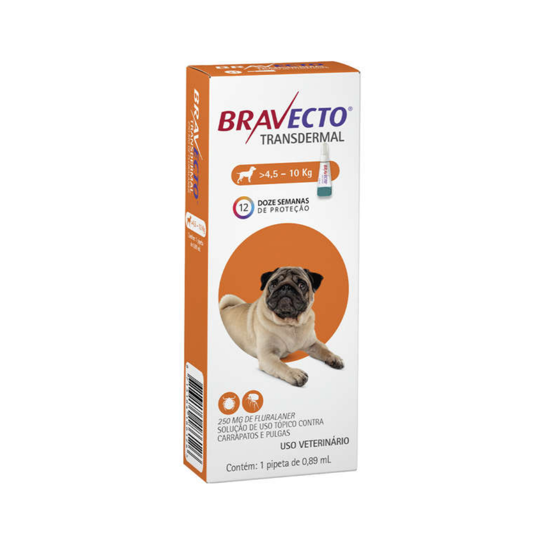Bravecto Transdermal Cães 4,5 a 10 kg Pipeta Antipulgas