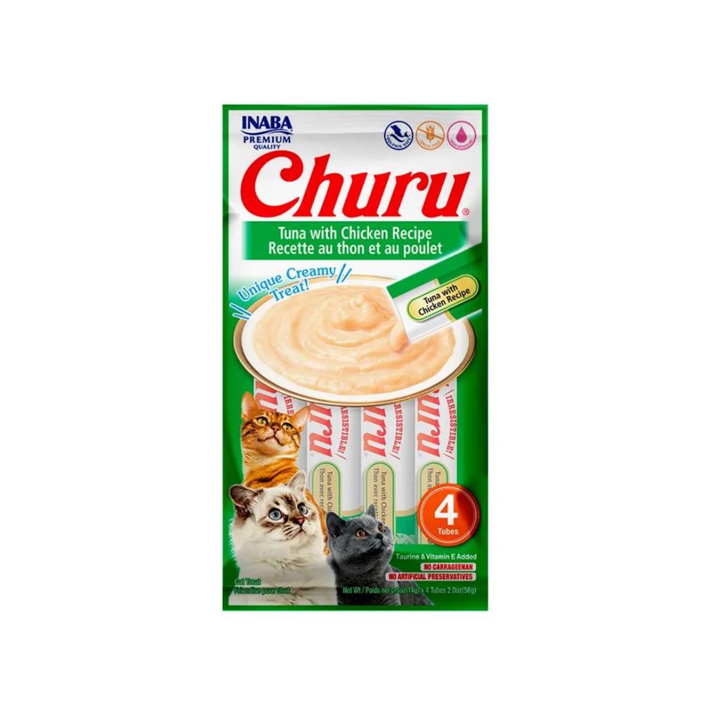 Churu Petisco para Gatos Atum e Galinha 56g