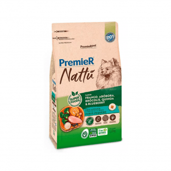 Premier Nattu Adultos 1Kg Frango e Abobora