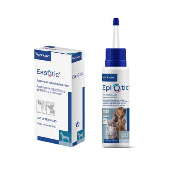 Kit 1 Easotic Otológico 10ml + 1 Epiotic 100ml