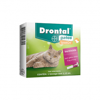 Drontal Spot On 1,12ml Vermífugo Gatos 5,0 - 8,0kg