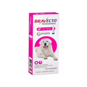 Bravecto Transdermal Cães 40 a 56 kg Pipeta Antipulgas