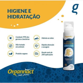 Espuma Higienizadora 150ml Hidratante Antisseptica para Mãos