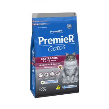 Premier Gatos Castrados 7 a 12 Anos 500g Frango