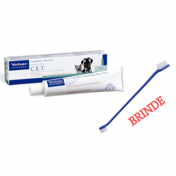 Pasta Dental Enzimática CET Virbac 70g + Escova Dental
