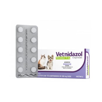 Vetnidazol 75mg 10 Comprimidos