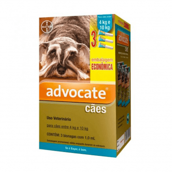 Advocate Cães 4 a 10kg Combo 3 Pipetas