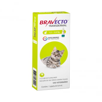 Bravecto Transdermal Antipulgas Gatos 1,2 A 2,8kg