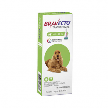 Bravecto Transdermal Cães 10 a 20 kg Pipeta Antipulgas