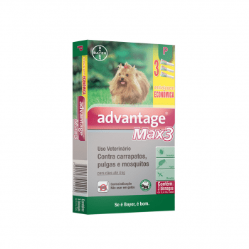Advantage Max3 Cães Ate 4kg Combo 3 Pipetas