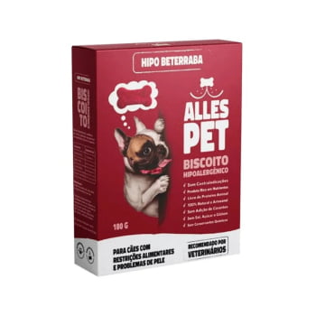 Biscoito Hipoalergenico Beterraba 180g Alles Pet Cães