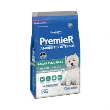 Premier Ambientes Internos Adultos 2,5Kg Frango Salmão