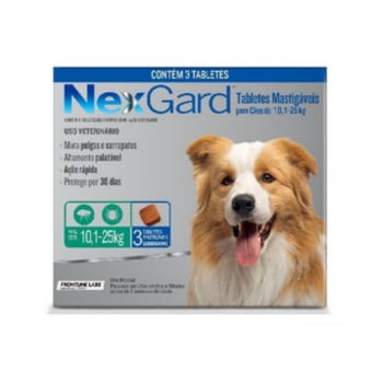 Nexgard Antipulgas Cães 10 A 25kg Combo 3 Comprimidos + BRINDE