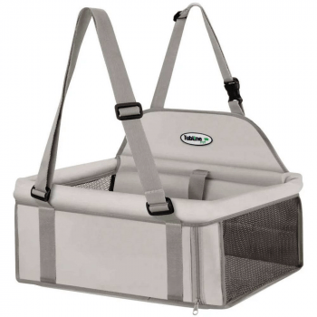 Assento Cadeira Carro Transpet Big Cães 15kg Cinza