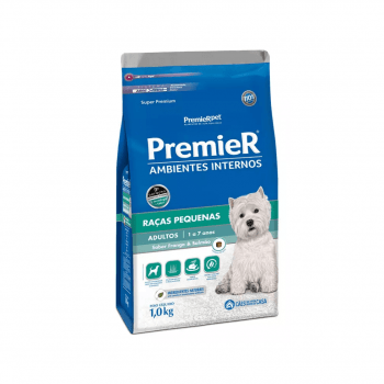 Premier Ambientes Internos Adultos 1Kg Frango Salmão
