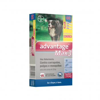 Advantage Max3 Cães 25 a 40kg Combo 3 Pipetas