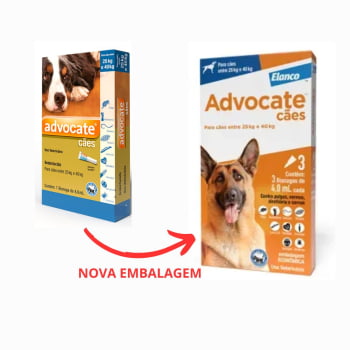 Advocate Cães 25 A 40kg Combo 3 Pipetas