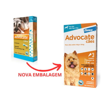 Advocate Cães 4 a 10kg Combo 3 Pipetas