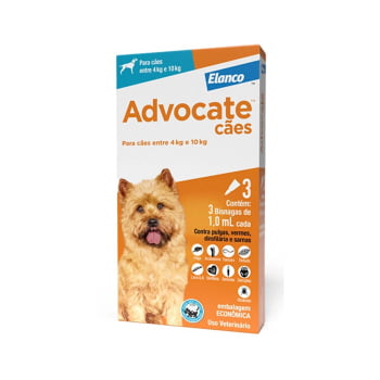 Advocate Cães 4 a 10kg Combo 3 Pipetas