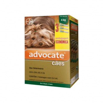 Advocate Cães Ate 4kg Combo 3 Pipetas