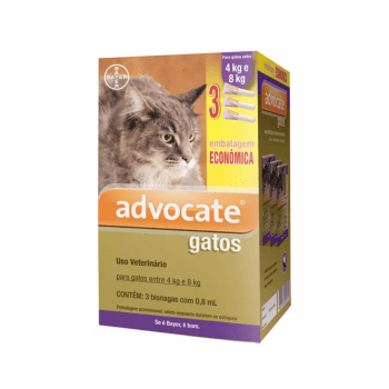 Advocate Gatos 4 a 8kg Combo 3 Pipetas