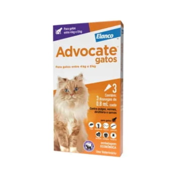 Advocate Gatos 4 a 8kg Combo 3 Pipetas