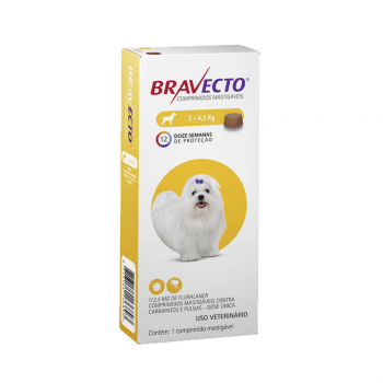 Bravecto Antipulgas Cães 2 a 4,5 kg + BRINDE
