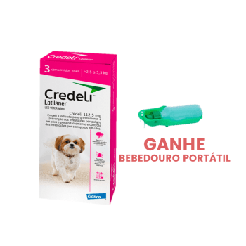 Credeli 112,5mg Antipulgas Cães 2,5 a 5,5kg 3 Comprimidos