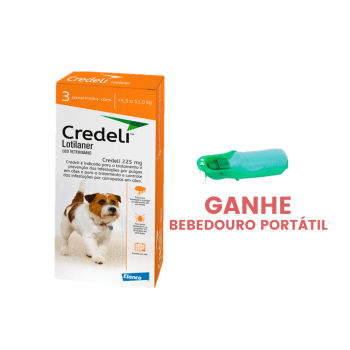 Credeli 225mg Antipulgas Cães 5,5 a 11kg 3 Comprimidos