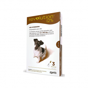 Revolution Antipulgas Cães 5 a 10kg (60mg) 3 Pipetas