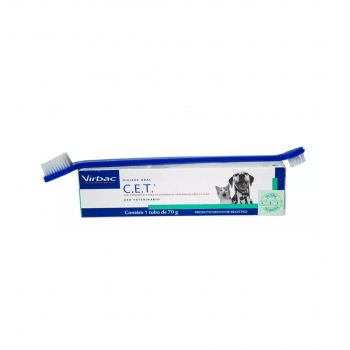 Pasta Dental Enzimática CET Virbac 70g + Escova Dental
