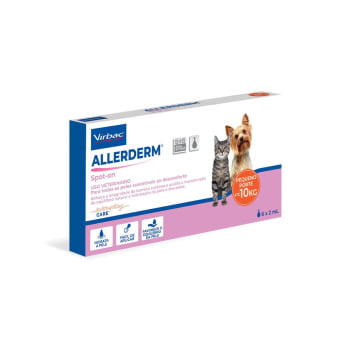 Allerderm 2ml 6 Pipetas Spot On Cães Ate 10kg