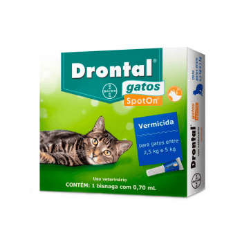 Drontal Spot On 0,7ml Vermífugo Gatos 2,5- 5,0kg