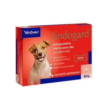 Endogard Vermifugo Cães 10Kg 6 Comprimidos