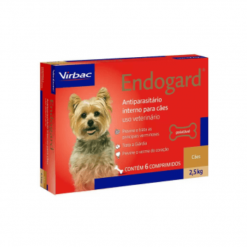 Endogard Vermifugo Cães 2,5Kg 6 Comprimidos