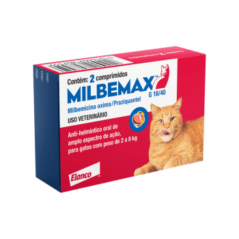 Milbemax Gatos 2 a 8Kg Vermifugo 2 Comprimidos