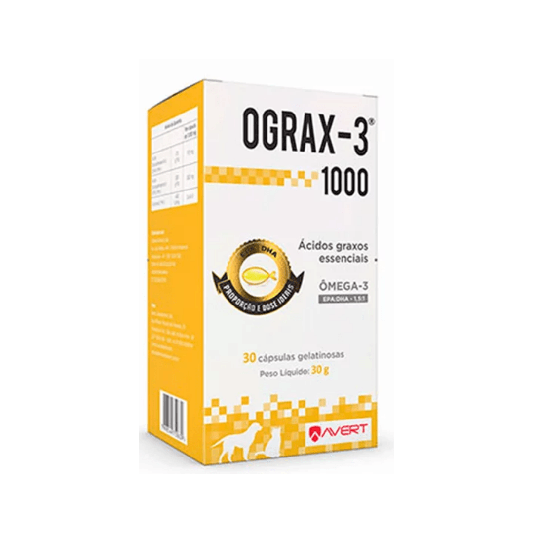 Ograx 3 1000mg Ômega 3 30 Cápsulas
